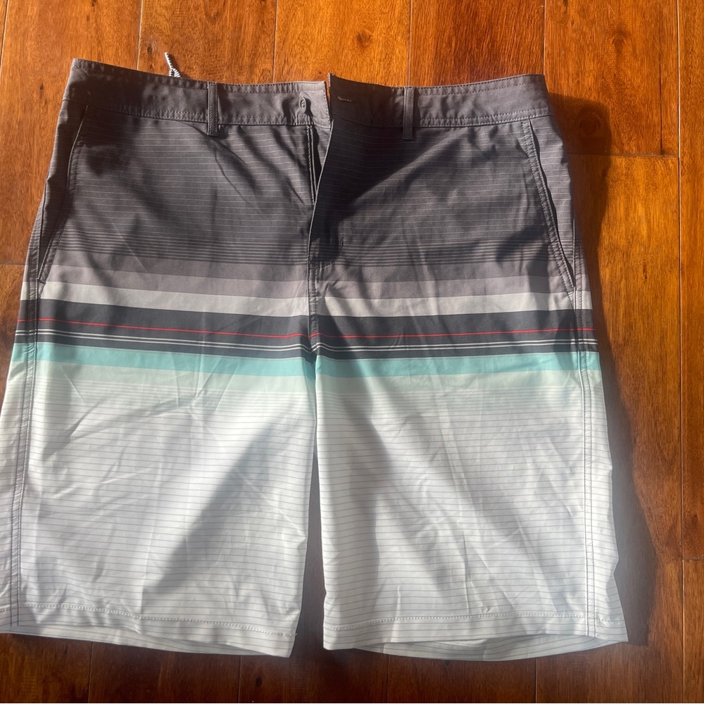 Goodfellow & Co Gray and Teal Board Shorts